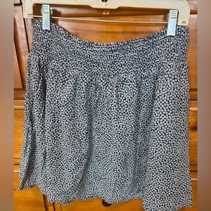 Navy blue skirt with little white flowers